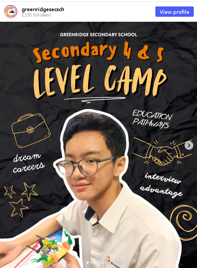 Instagram: Secondary 4 & 5 Level Camp.